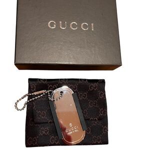 Gucci Black and Silver Key Holder